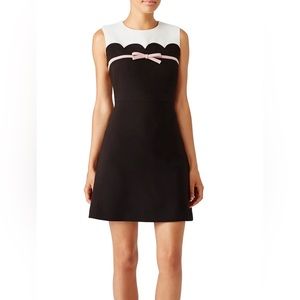 Kate Spade New York Women's Scalloped Bow Mini A-Line Dress Size 10